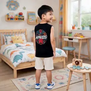 [Free Stiker Nama] Kaos Anak Singlet Kutung Motif Hykids Basic untuk usia 1-12 Tahun Laki-laki dan perempuann v2