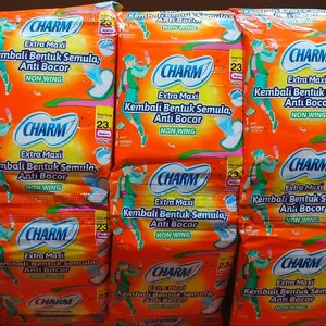 5 Renceng charm extra maxi 23cm 1 pad non wing isi 10 sachet per renceng pembalut wanita nyaman anti bocor