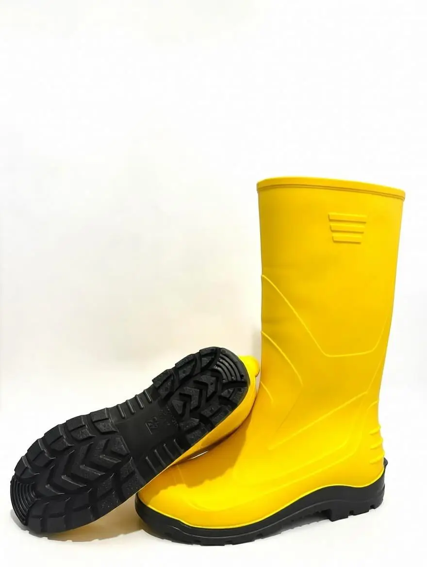 Myung Sepatu Boot Tinggi Honxi Kuning Karet Lentur RinganAnti Air & Slip Perkebunan