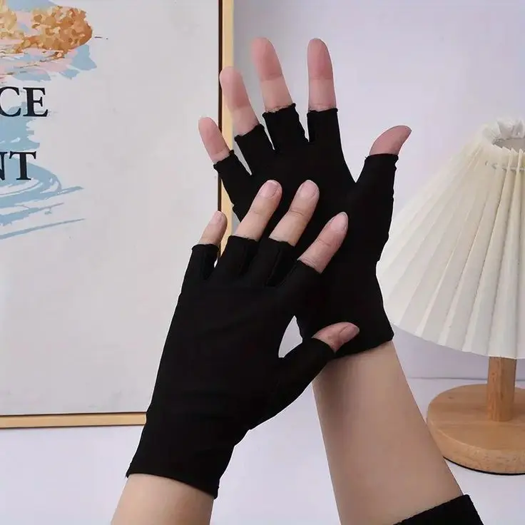 Sarung Tangan Rajut Hitam Polos untuk Pria dan Wanita - 1pcs - Gloves 4