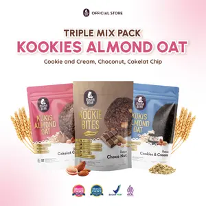 MamaBear Special Bundle Kukis Almond Oat Cookies & Cream + Choco Nut + Cokelat Chip [3 PCS] Camilan Kaya Nutrisi untuk Ibu Menyusui Halal BPOM