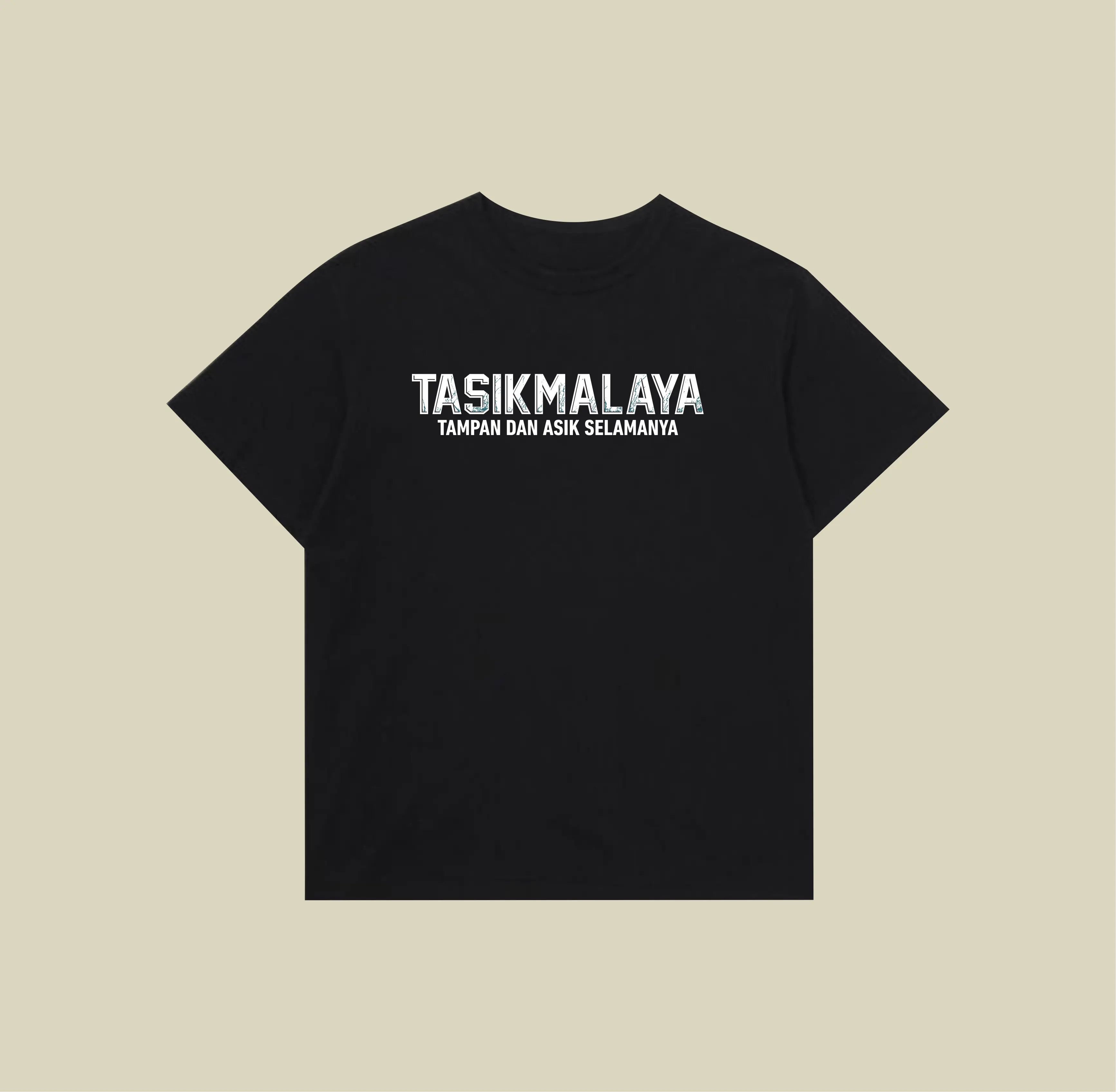 Kaos kota Tasikmalaya T-shirt  Plesetan Kota Tasikmalaya bahan katun combed adem lembut nyaman dipakai Hitam