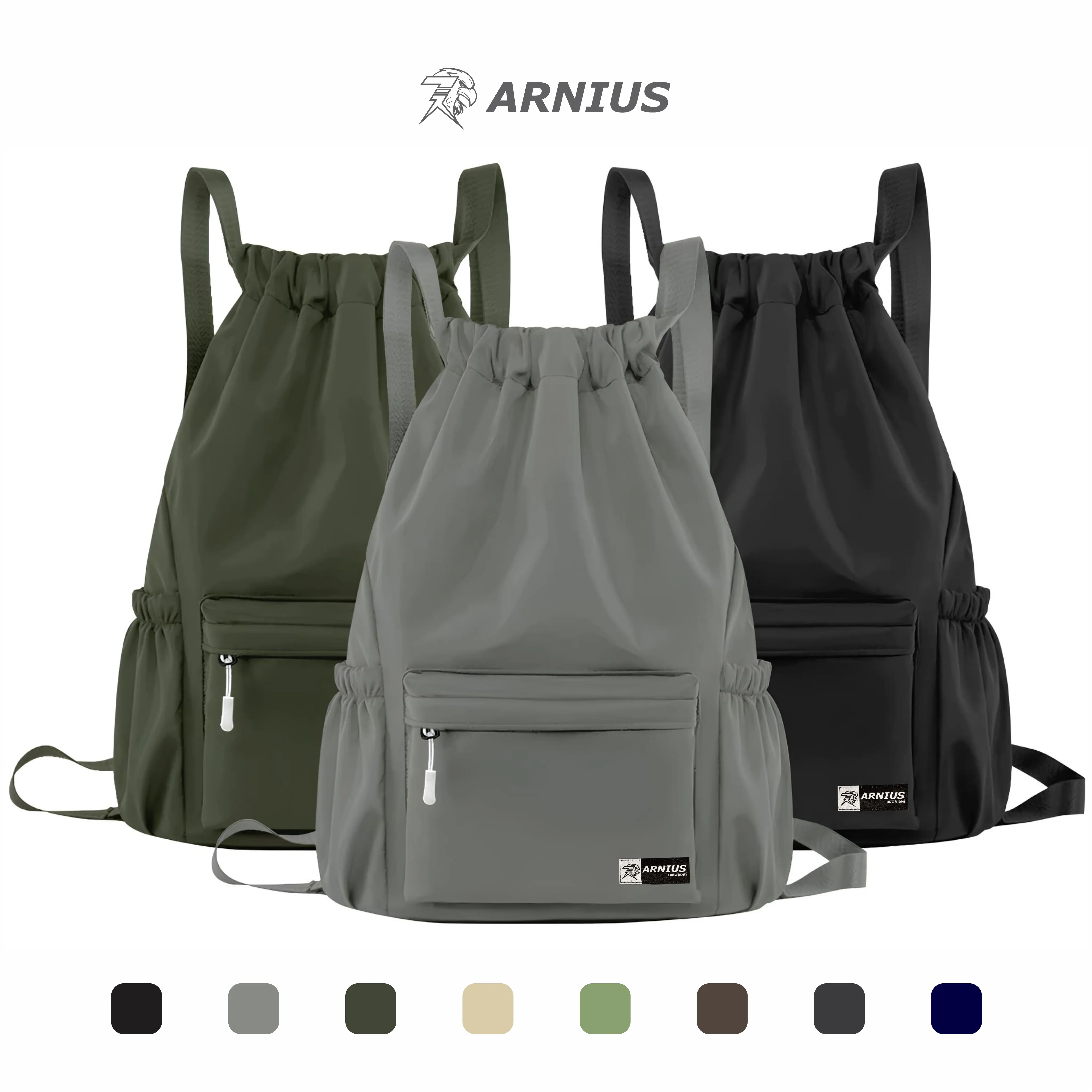ARNIUS - Tas Karet Stringbag Gendong Waterfroop Multifungsi Unisex futsal unisex Simple