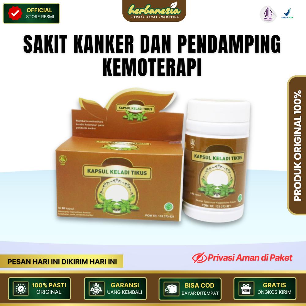 Kapsul Keladi Tikus - Suplemen Herbal Alami | Bantu Cegah & Obati Kanker, Pendamping Kemoterapi - Beli 1