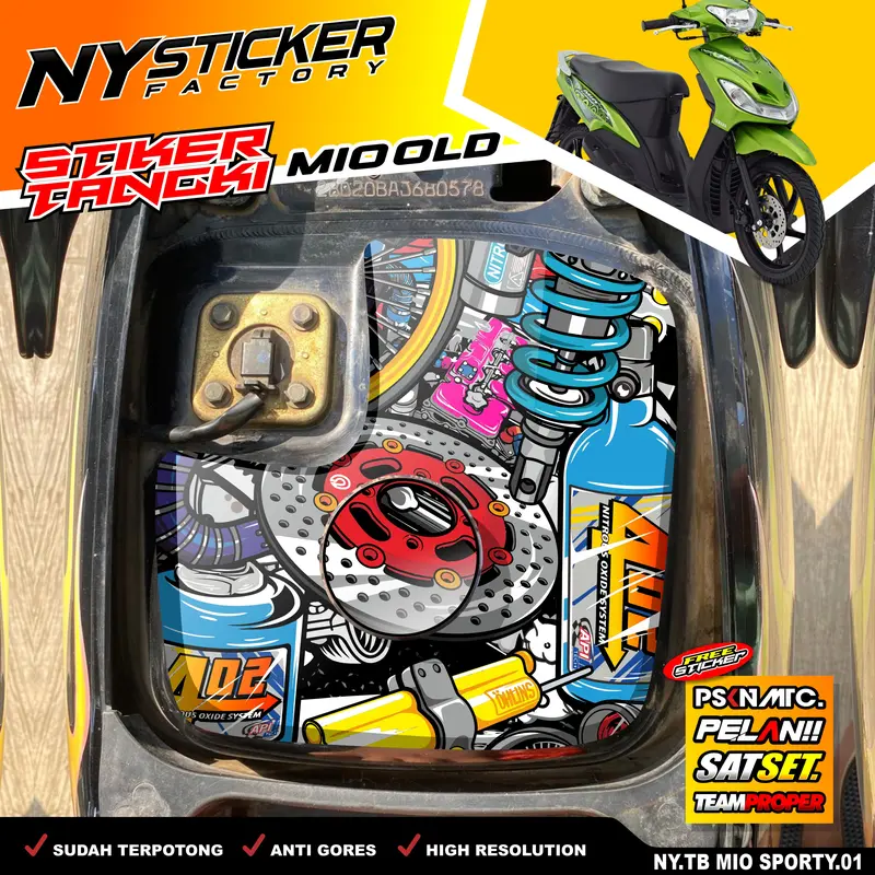 Stiker Tangki Bensin MIO SPORTY MIO SMILE Sticker Tangki Mio Anti Luntur  Motorcycle 0