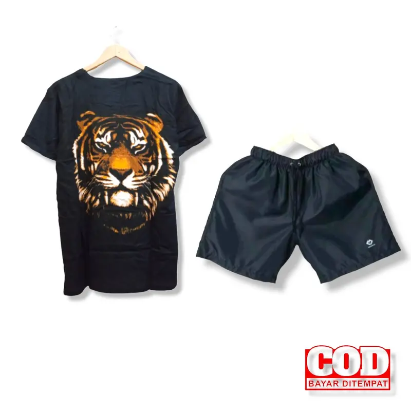 Setelan baju barong bali / setelan celana pendek barong pria wanita/ setelan pendek barong bali pantai 3