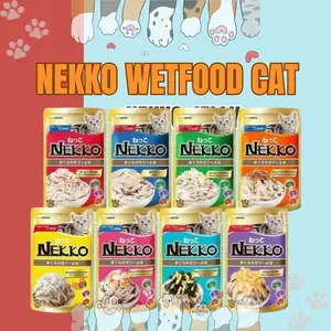 Nekko Makanan Basah Kucing Pouch Wet Food 1 Box 12Pcs 70gr Snack Kucing Tuna Original & Variants Tinggi Digestible