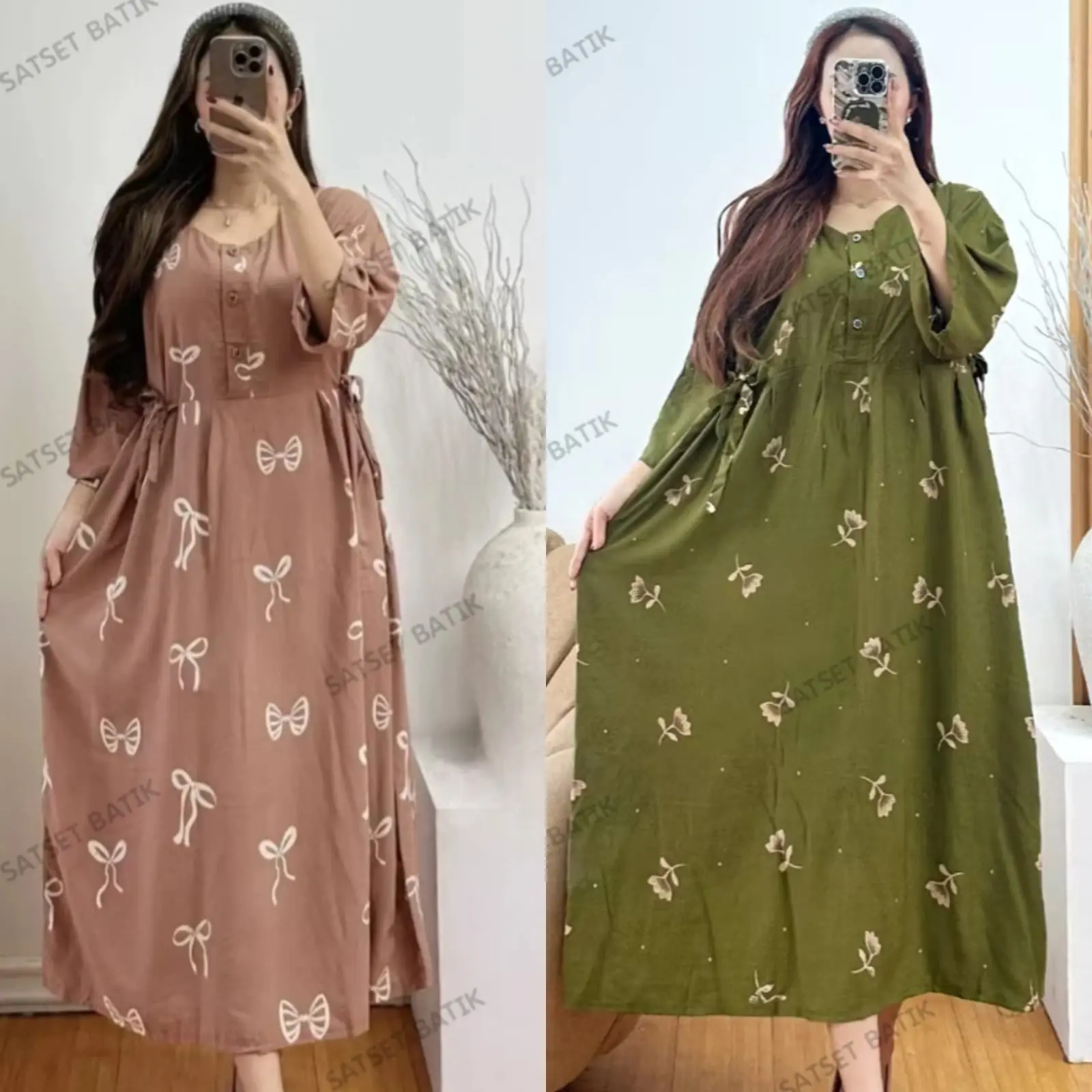 Paket Bundling Isi 2 Daster Chibi Motif Terbaru Lengan 3/4 Bahan Rayon Tebal Adem Lembut Busui Bumil Paket Bundling Isi 2 Daster Chibi Motif Terbaru Lengan 3/4 Bahan Rayon Tebal Adem Lembut Busui Bumil