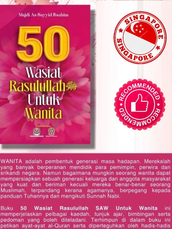 50 WASIAT RASULULLAH UNTUK WANITA (Hardcover) - TikTok Shop Singapore