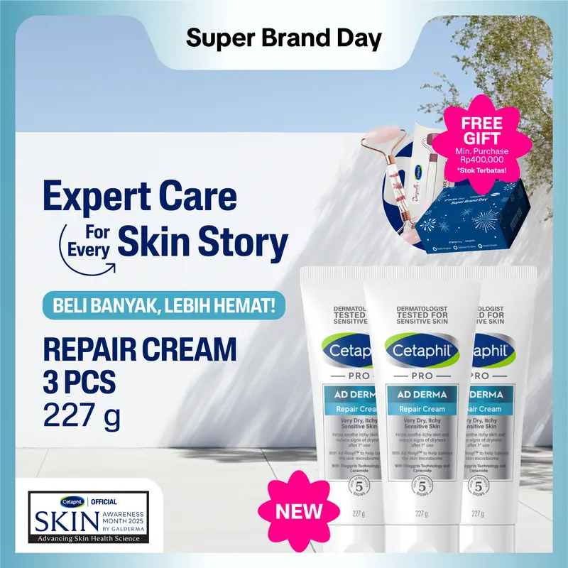 Cetaphil Pro Ad Derma Repair Cream 227g Triple Pack 0