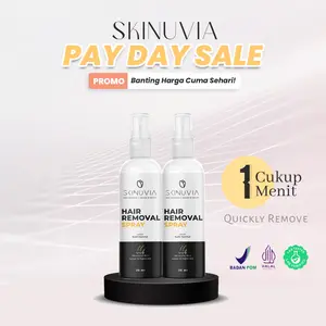 BELI 1 GRATIS 1 || SKINUVIA Hair Removal Spray  BPOM NA 18210800017 - Perontok Bulu Tanpa Rasa Sakit & Iritasi. Effortless Kulit mulus like a Baby