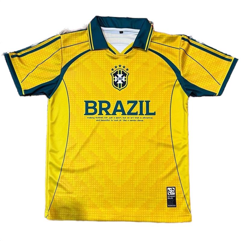 STB JERSEY BRAZIL FANTASY VINTAGE/JERSEY RETRO/JERSEY NEGARA/JERSEY CLASIC/JERSEY VINTAGE/JERSEY FANTASY 0