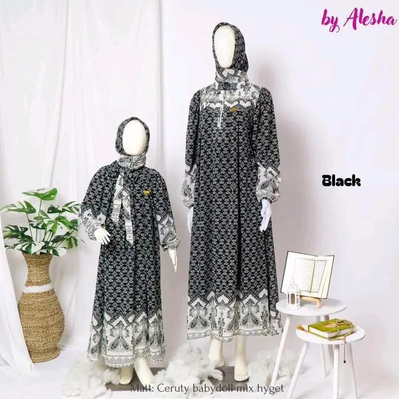 Sarimbit Ibu dan anak set hijab 4