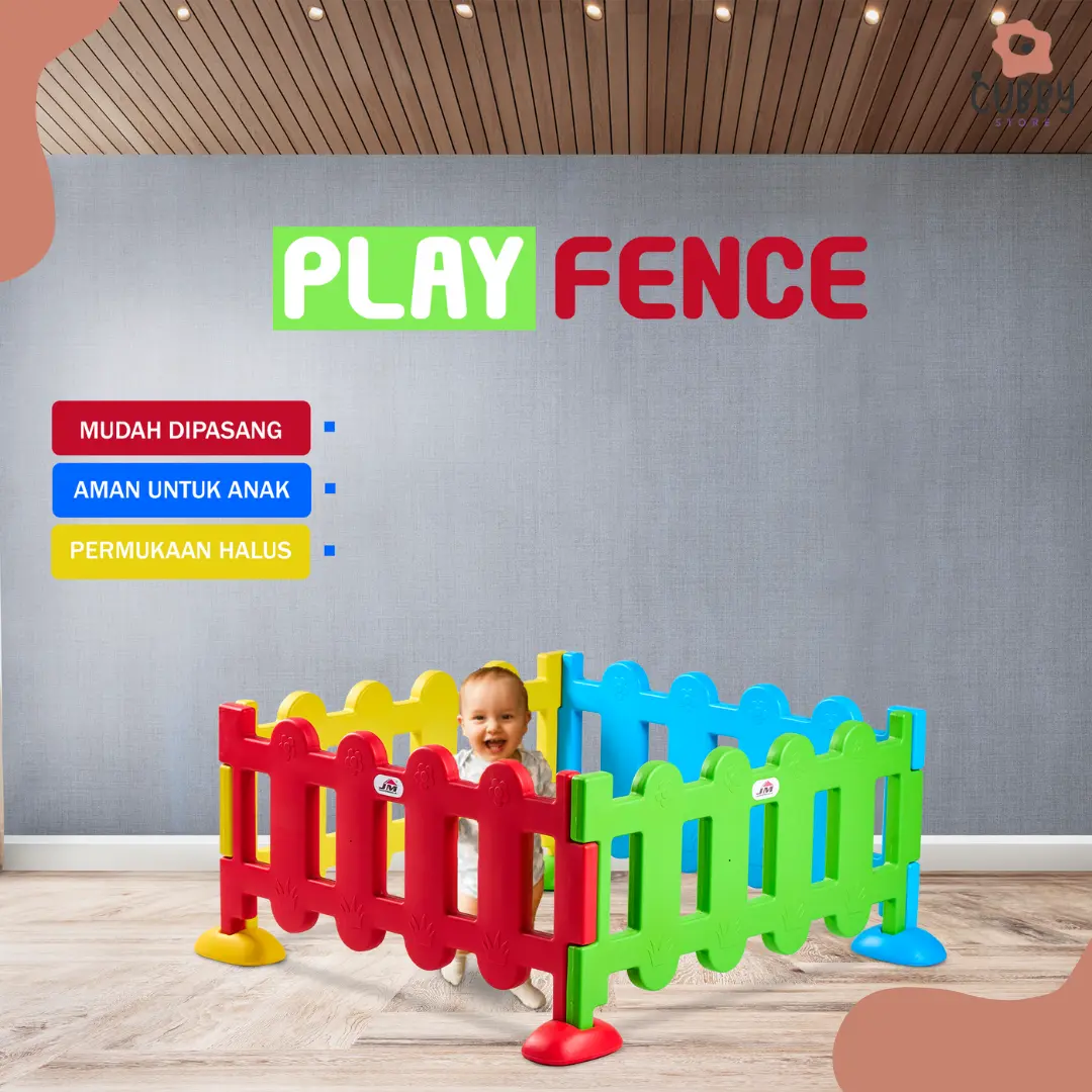 Playpen Pagar Bermain Anak - Ukuran Dapat Diatur Sesuai Area - Kualitas Premium Kokoh dan Kuat