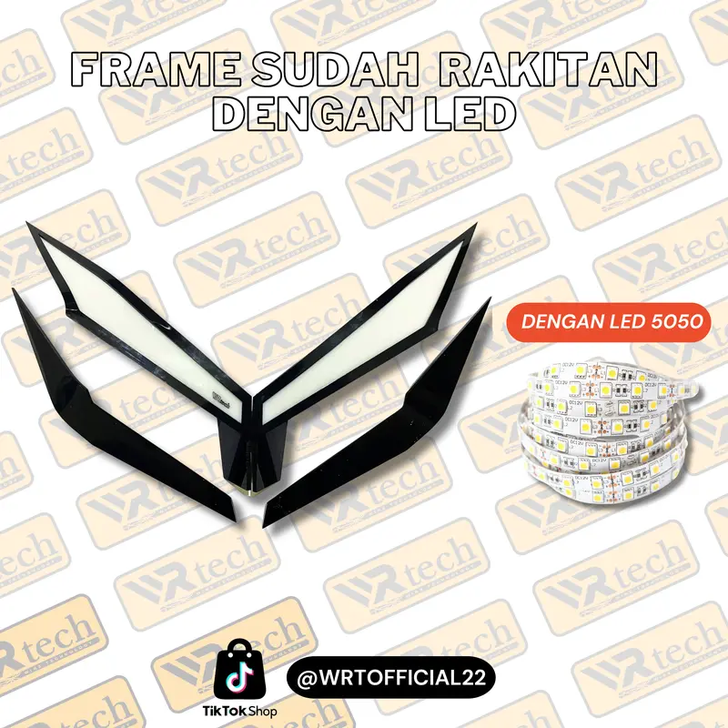 Frame Lampu alis custom model lazy vario 125 KZR Motorcycle Akrilik 6