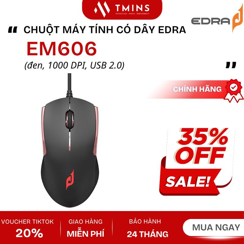 Chuột máy tính có dây EDRA EM606 (Đen)