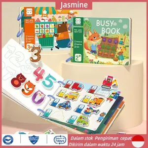 （COD）30 Halaman Quiet Book Busy Book Buku Edukasi Anak Buku Aktivitas Anak Kids Montessorri Activity Book Education