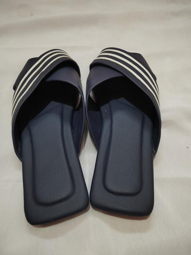 Product Introduction of DNF store - Sandal Wanita Selop Kekinian~Sendal Terbaru Motif Corak Putih 2024 Shoes Karet 7