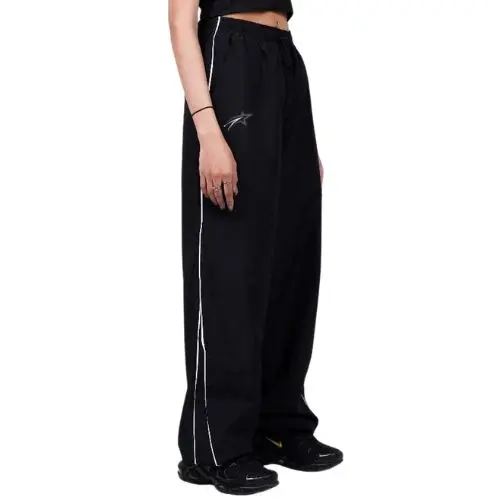 STARZ BAGGY PANTS VINTAGE Celana Y2K Baggy Landing Celana Olahraga Hitam Besar Kasual Streetwear