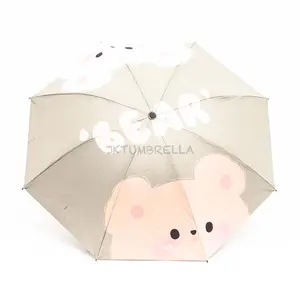 Payung Lipat 3 Motif Binatang Beruang, Kebun Binatang Anti UV - GRC kode 0007,0008,729,3108,3115,3030