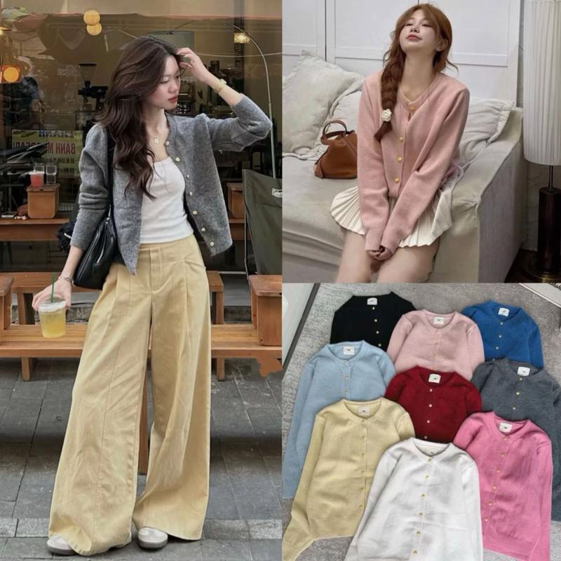  Áo cardigan len dài tay khuy đồng EGG chất len mịn siêu xinh ୨୧ by Vintagevibes. 