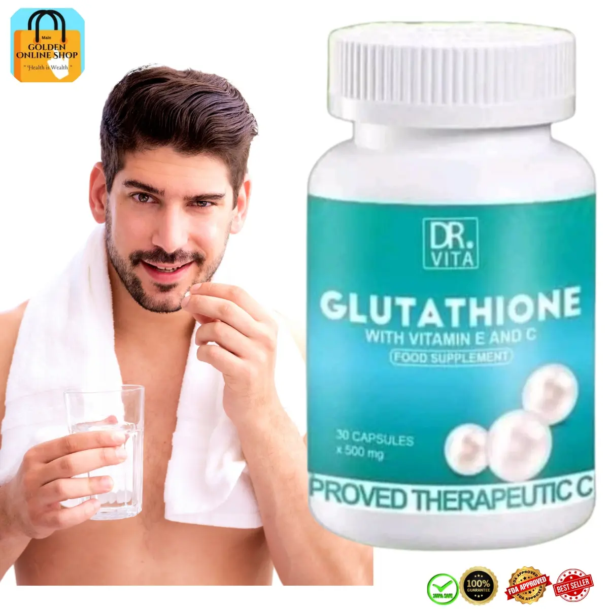 dr vita glutathione review DR VITA GLUTATHIONE WITH VITAMIN E & C 30 CAPSULES ANTIOXIDANT & HELPS SKIN  WHITENING Healthcare Fitness Supplement Edible Dietary Beauty Nail Hair  Glow