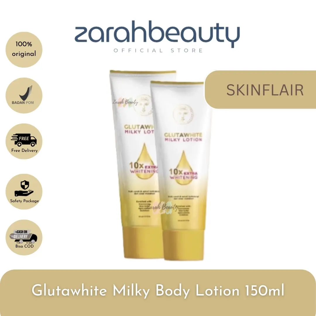 SKINFLAIR GLUTAWHITE MILK LOTION BODY LOTION Pencerah Tubuh  Mencerahkan Glutathione Handbody