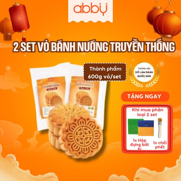 [ABBY TẶNG CHỔI PHẾT] Set nguyên liệu làm vỏ bánh nướng trung thu truyền thống - Thành phẩm 10 - 12 vỏ của bánh 150g - Vỏ bánh thơm, mềm mịn, chuẩn vị truyền thống – Set làm bánh tiện lợi tại nhà