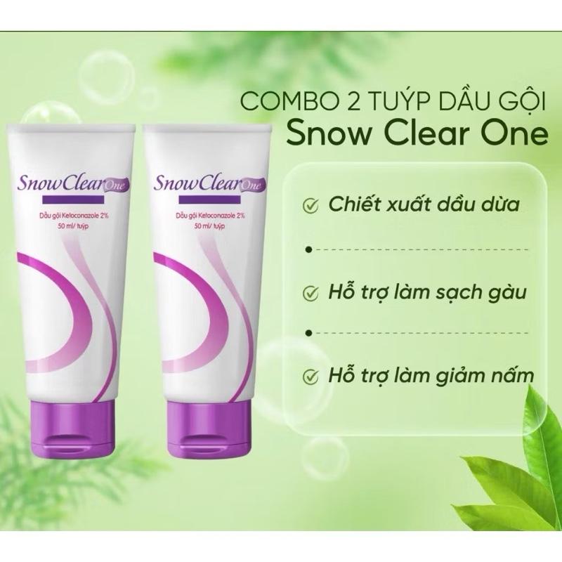  COMBO 2 TUÝP DẦU GỘI GÀU SNOWCLEAR Sạch gàu hết ngứa  - Nuôi dưỡng tóc và da đầu chai 50ml 