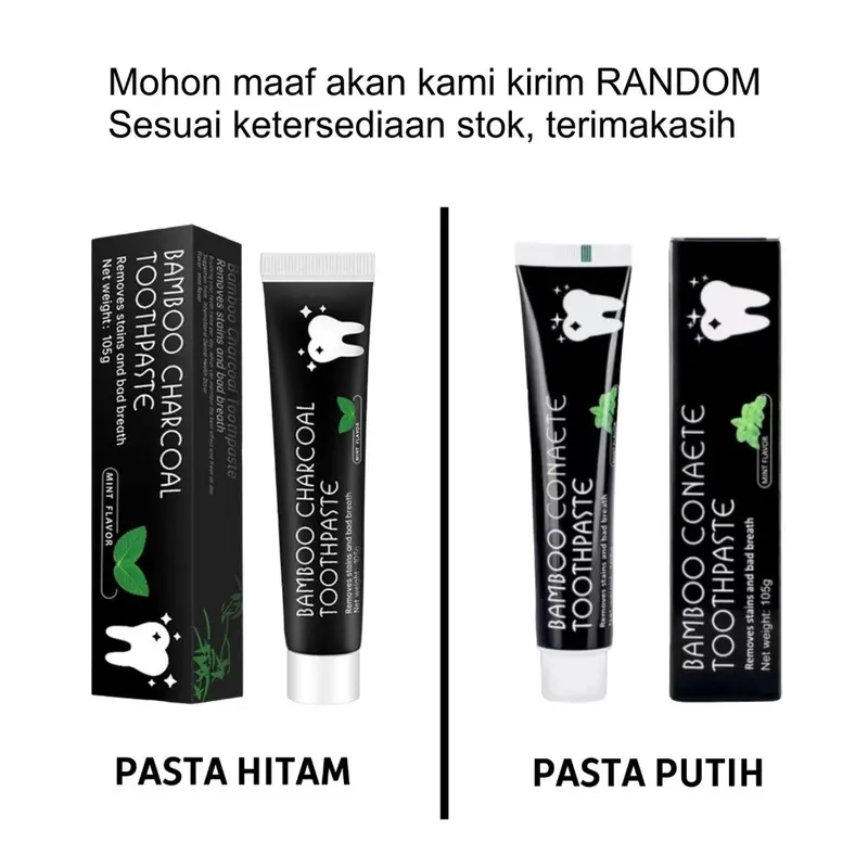 pasta gigi pemutih dan perontok karang gigi bamboo charcoal toothpaste odol pemutih gigi menghilangkan bau mulut Kuning Memutihkan Bersihkan karang gigi Kelapa Siwak 3