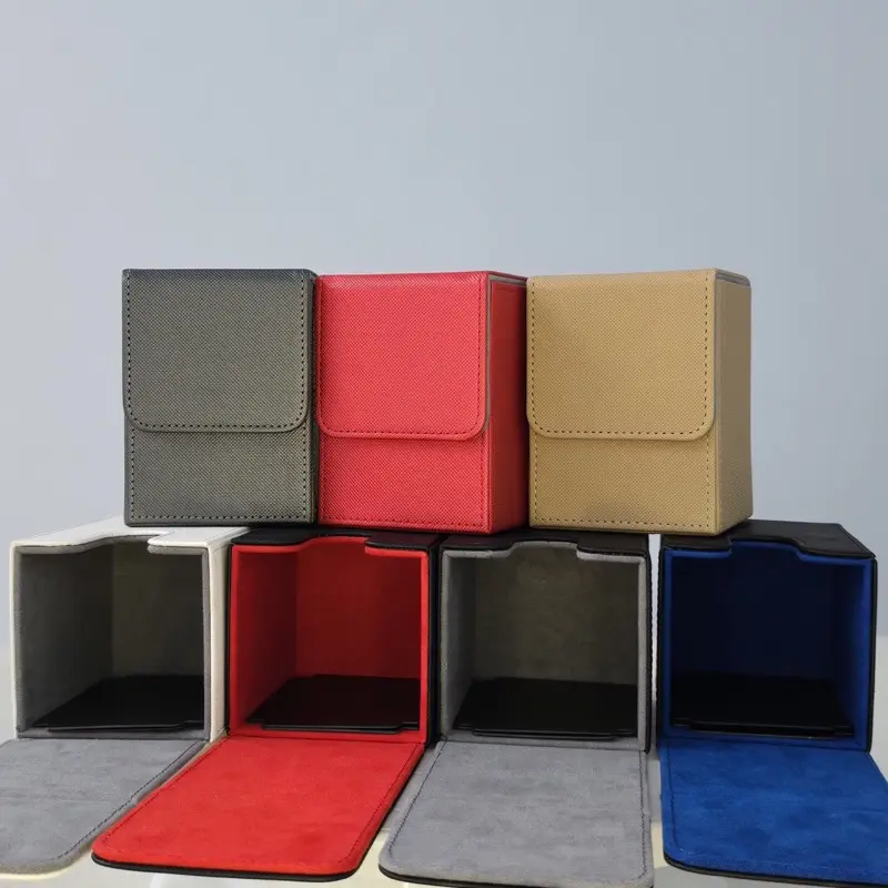 Premium kulit magnet TCG DECK storage box for TCG MTG /TCG POKEMON / TCG ONE PIECE dengan penutup magnet 0