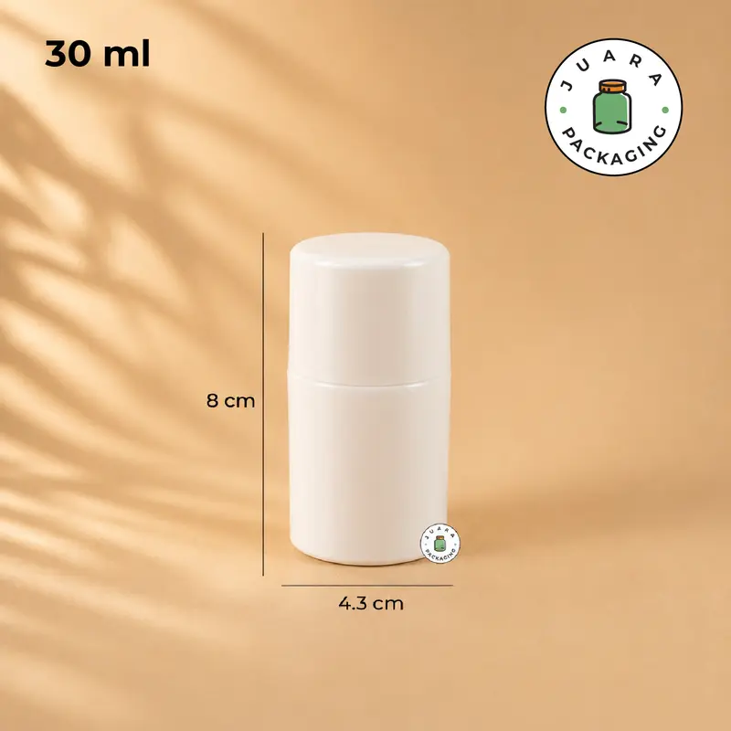 Botol Pump Airless 30ml 50ml 100ml Putih – Botol Kosmetik Plastik Isi Ulang Tanpa Udara Cocok untuk Serum, Lotion, Gel, Skincare Cair, Wadah Travel Size Refill 30 ml 50 ml 100 ml