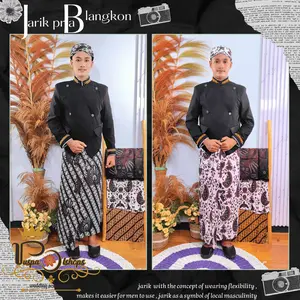 setelan jarik pria instan lengkap dengan blangkon DEWASA