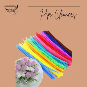 ecer (1pcs) Kawat Bulu Bludru 30cm Untuk Kerajinan Tangan Bentuk Bunga Bintang Kupu-kupu