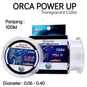 Senar Pancing Orca Power Up Clear 0,06 - 0,12 Memancing  Ikan