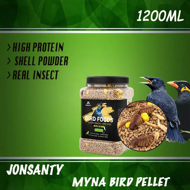 Jonsanty Luxury Premium Common Hill Myna Crested Myna Bird Food ...