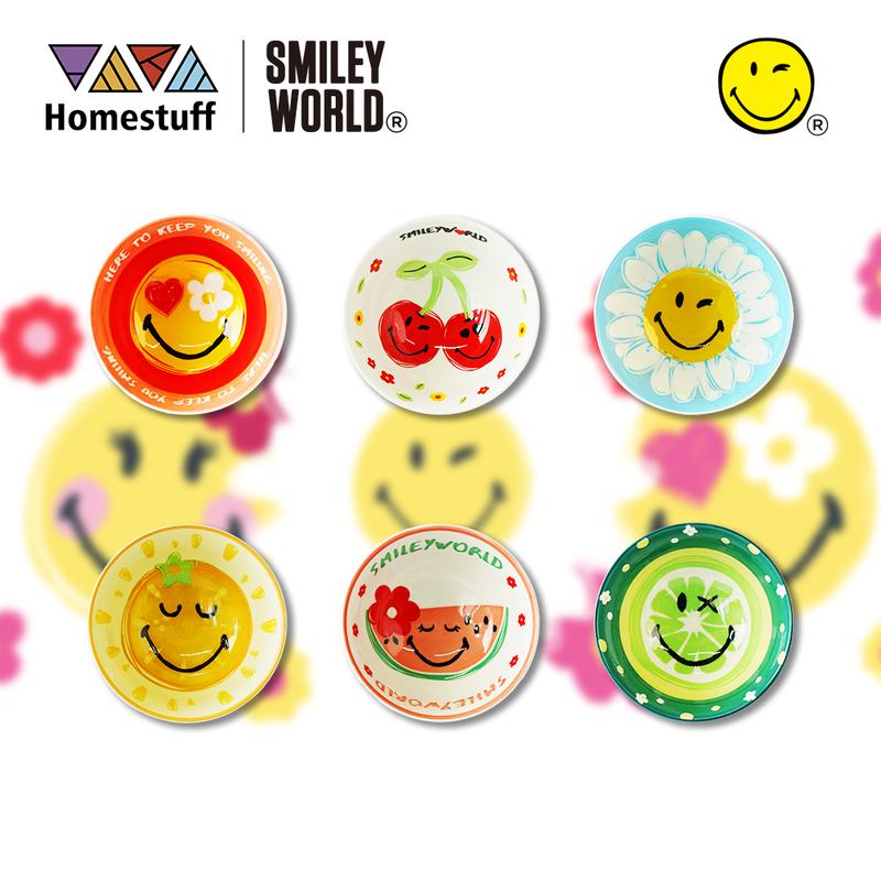 [SNI] HOMESTUFF x SmileyWorld / Hampers Mangkok Set SmileyWorld / Motif SmileyWorld lucu / Bowl Set Japanesse motif SmileyWorld Souvenir / Garansi 6
