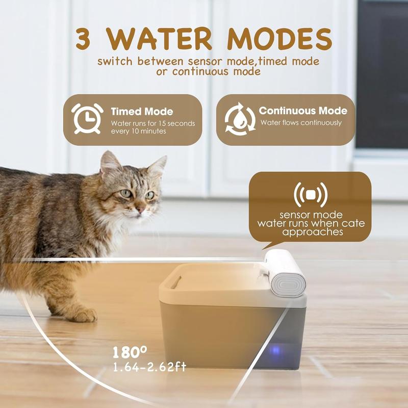 Product Introduction of CONPM USB Pet Water Fountain Ceramic Wireless Sensor 4L Automatic Cat Feeder for Cats and Dogs Drinking 30