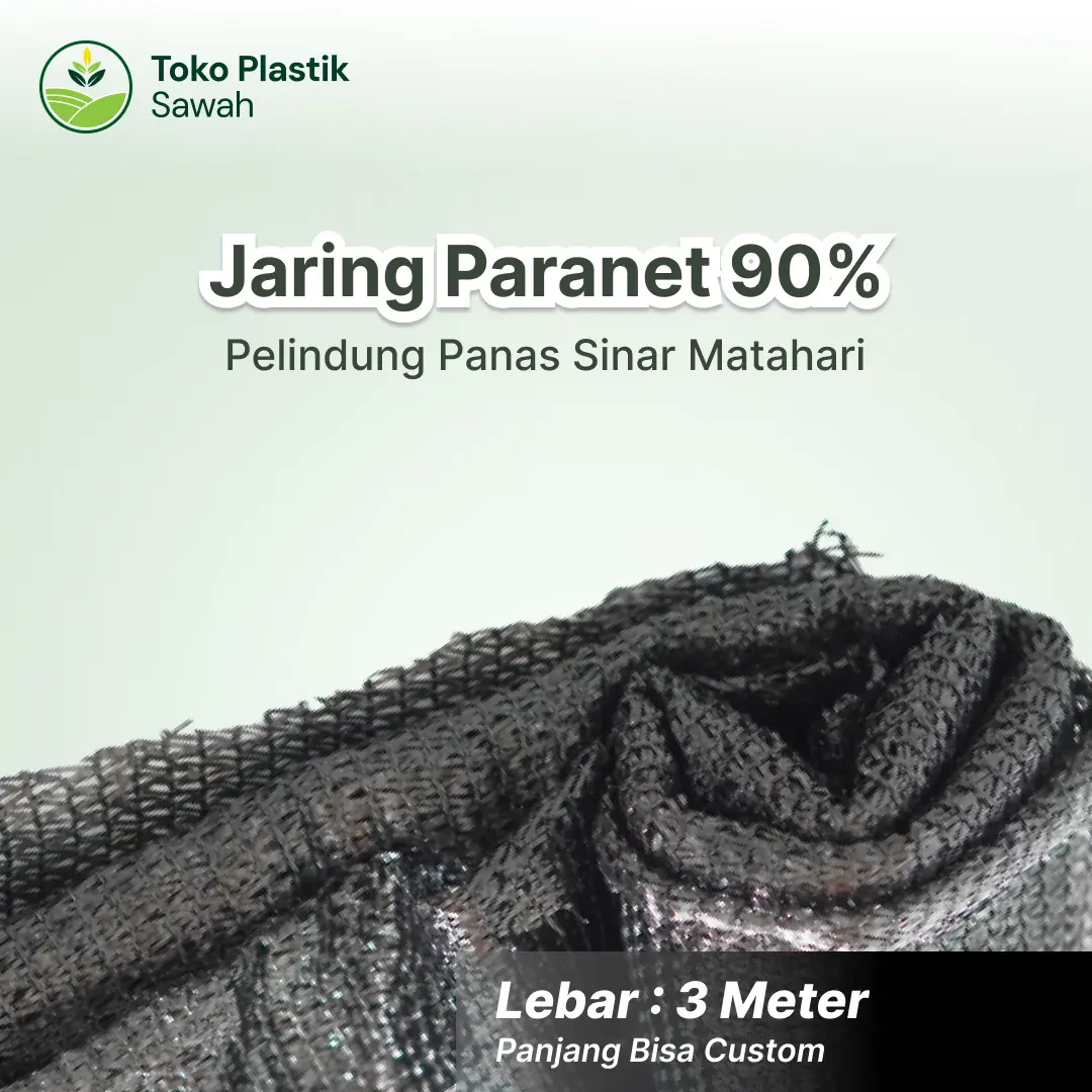 Jaring Paranet / Shading Net / Paranet Ecer - Lebar 3 Meter Panjang Menyesuaikan anti uv dan hujan