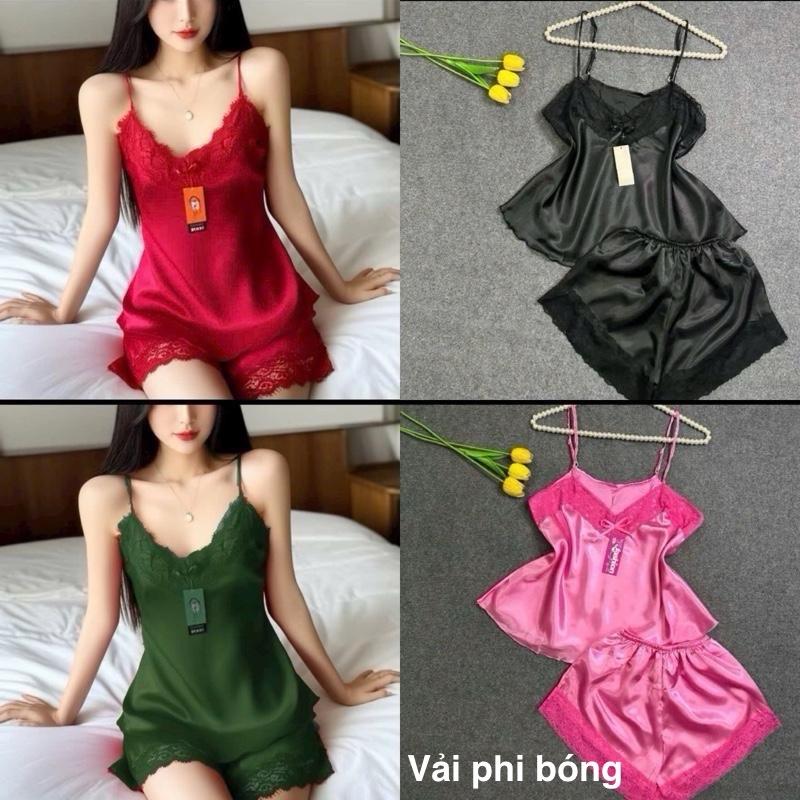 T18 (40-65kg) HÀNG BÌNH DÂN GIÁ RẺ VẢI PHI-SET ĐỒ NGỦ 2 DÂY CÓ TĂNG ĐƯA PHỐI REN XINH