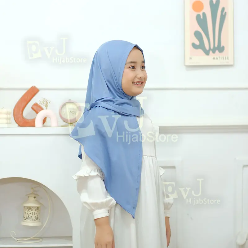 Hijab Segitiga Instan Jersey Anak Remaja 7 - 13 Tahun | Jiilbab Segitiga  Instan Jersey Anak Remaja Variasi Muslim Variasi 4
