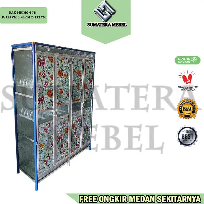 RAK PIRING ALUMINIUM MINIMALIS 4 JUMBO
