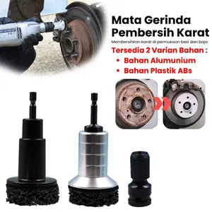 Amplas Karat Cakram Disc Brake Dudukan As Roda Mobil Dengan Adaptor Bor Bahan Serat Nilon Padat dengan Butiran Abrasif