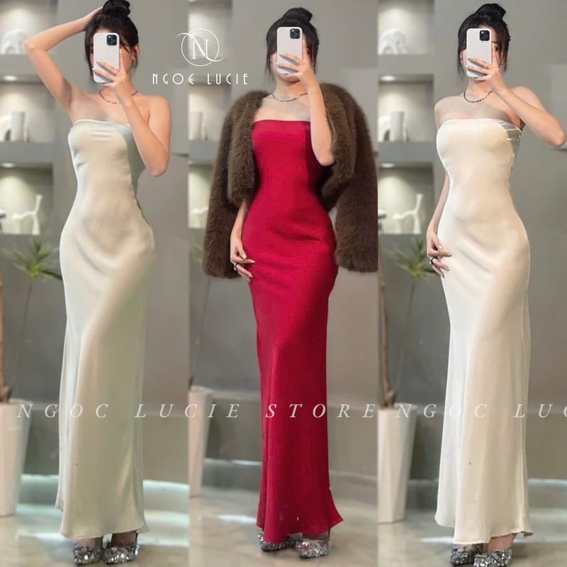 [DEAL MỞ BÁN] V18 - Đầm Lụa Cúp Thiết Kế Đuôi Cá Lụa Tô Châu Cao Cấp - Ngọc Lucie