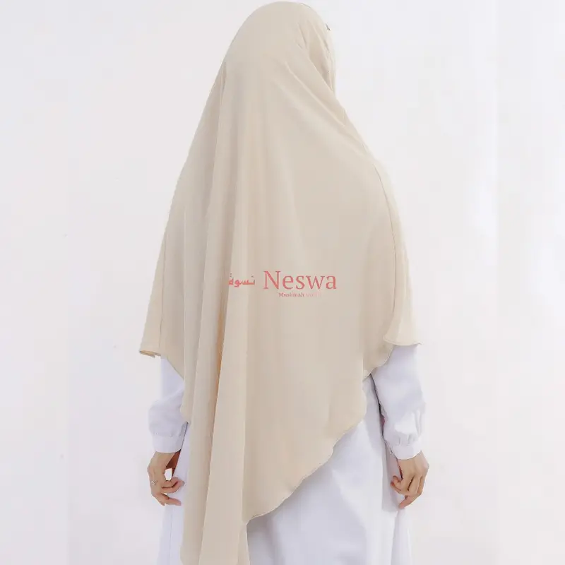 NESWA French Khimar Instan Free Cadar Tali Syari Crinkle Airflow Premium Instan Hijab Traveling FK Antem Panjang Cantik 4