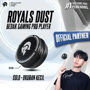Royals Dust Bedak Gaming Premium x Rasyah Rasyid UKURAN KECIL Gaming made with Nano-Technology solusi dari bedak tabur