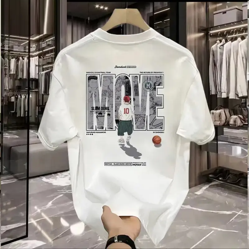 T-Shirt IMOK Bermotif Katun Murni Lengan Pendek Unisex Musim Panas Kaos Lembut Wanita Polos Tee Loose Baju Oversize Putih Cewek Spandex Distro Pria Dewasa Atasan Tulisan Couple Oblong 8