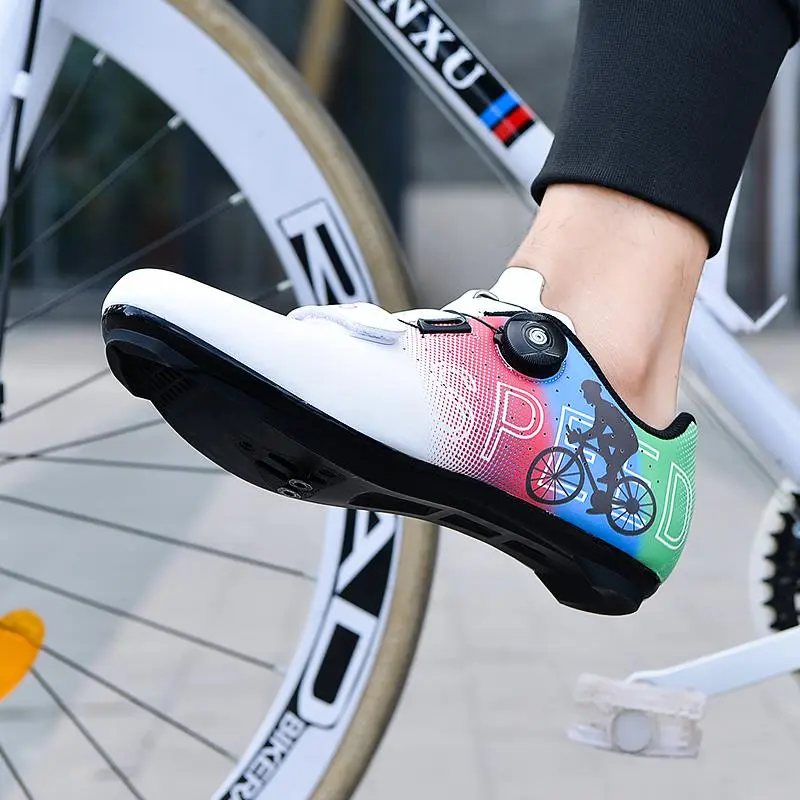 2023 New Spot Men's and Women's Cycling Shoes Original Professional Road Cycling Lace Lock SPD MTB Cycling Shoes Men's Casual Rubber Anti-Slip Shoes Men's Outdoor Sports Sneakers Men's Cycling Shoes
