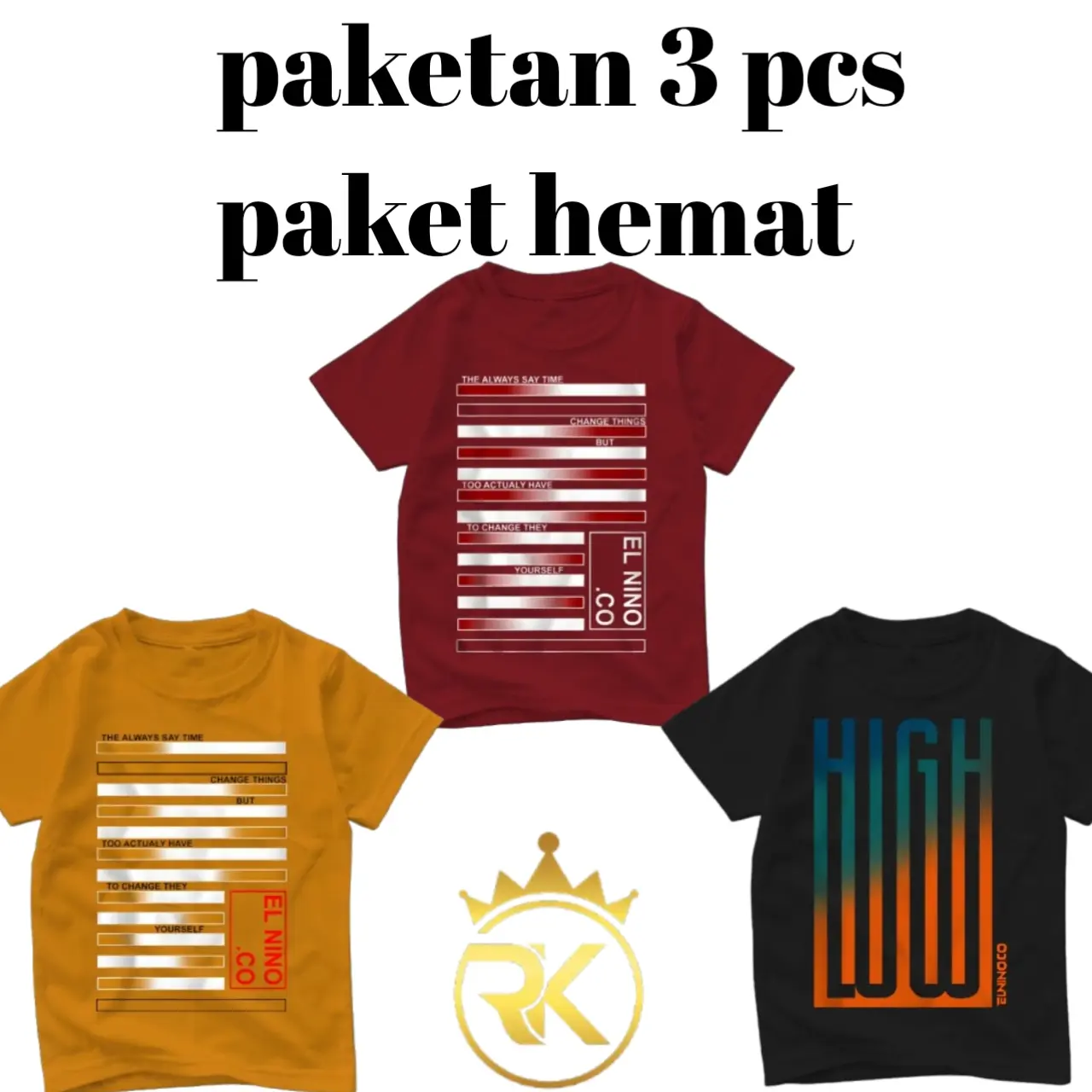 baju anak laki laki 3 pcs lengan pendek usia 3,5-14 tahun kaos anak laki-laki distro kaos atasan anak fashion