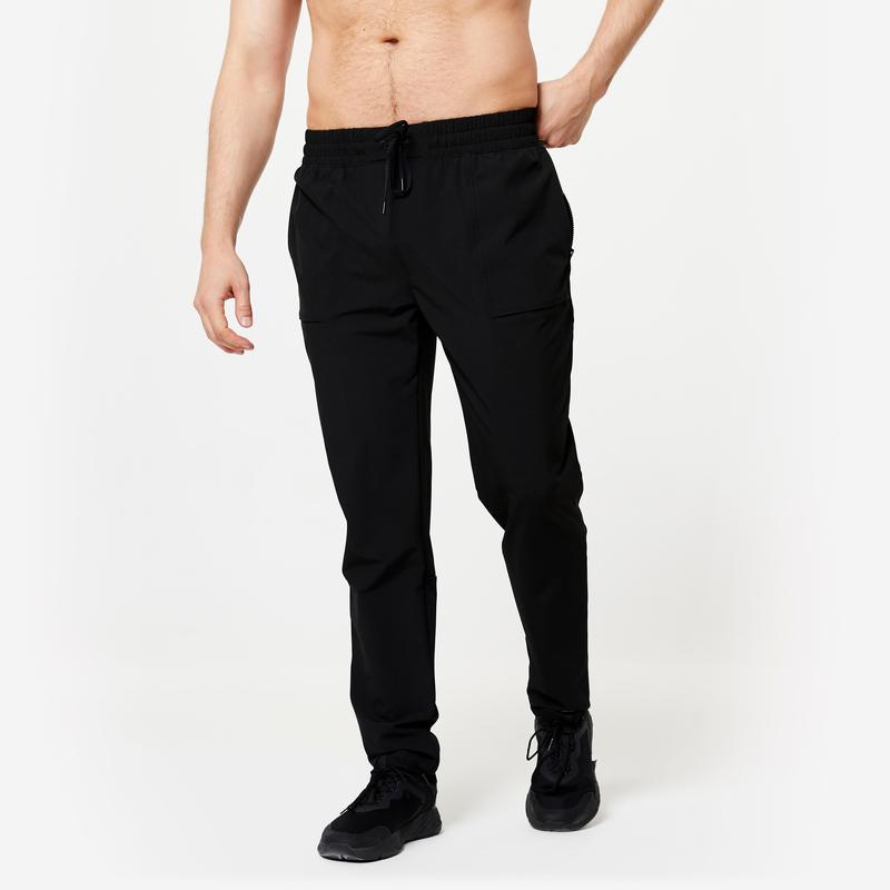  Quần dài tập fitness nam thoáng khí - 500 đen 8731703 